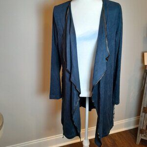 FREE WITH PURCHASE - ALTAR'D STATE. Navy Blazer Long Sleeve Cardigan